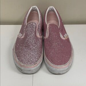 Vans Glittery Pink Kids Slip-On Shoes